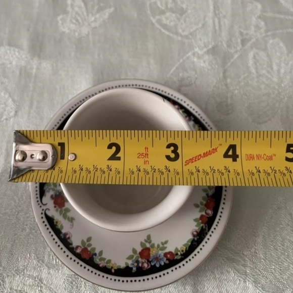 Set Of 2 Vintage Lynns Bennington Fine China Tea Cups & Saucers Floral Country - Picture 5 of 7